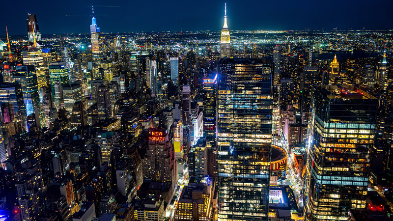 NYC at Night by George Dinsdale